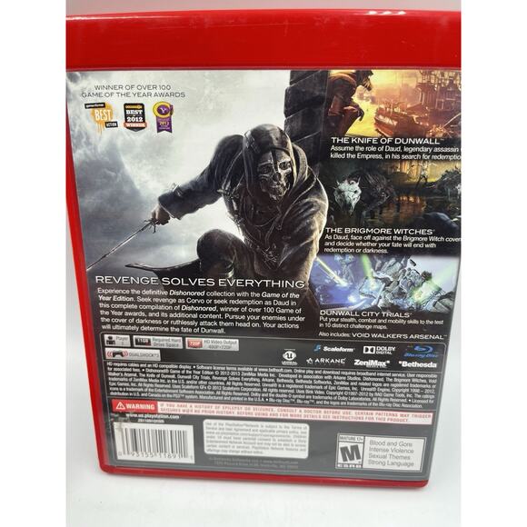 Dishonored Game Of The Year Edition PS3 PlayStation 3 Greatest Hits Complete CIB - Picture 3 of 7